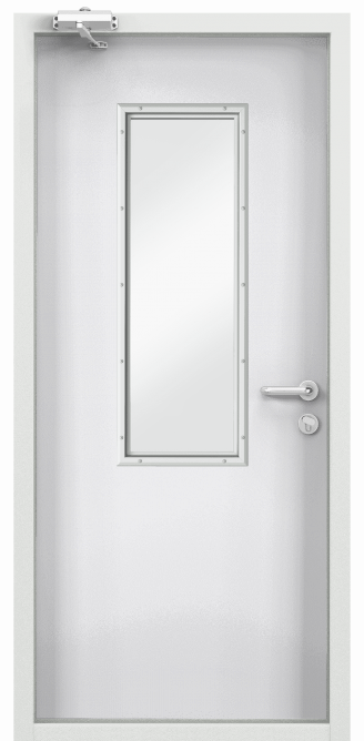 Дверь противопожарная EI 60, Порошково-полимерное покрытие, —, RAL 7035 серый в Тамбове
